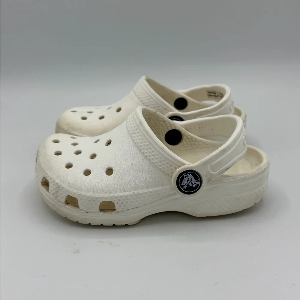 CROCS Kids White Water Shoes Size C8